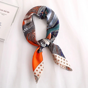 Women's Silk Scarf - Elegant Versatile Accessory for Neck and Hair Styling 3