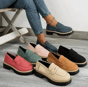 Women's Slip-On Sandals - Stylish Suede Design for Casual and Formal Wear 7