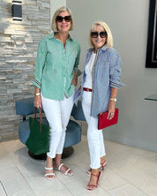 Women's Striped Button-Down Shirt - Casual Elegance for All Occasions 2