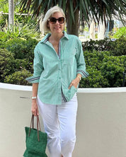 Women's Striped Button-Down Shirt - Casual Elegance for All Occasions 3