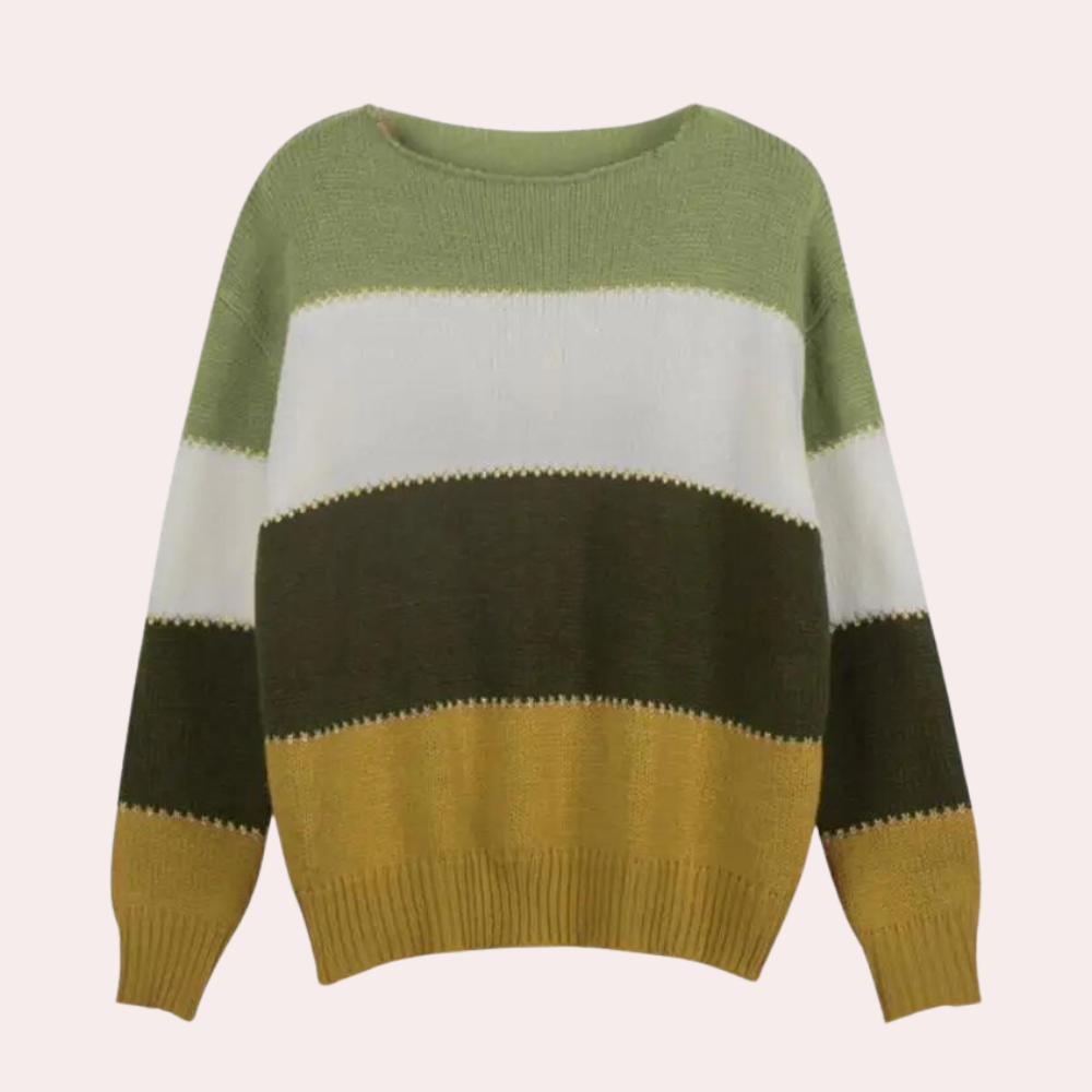 Women's Striped Sweater - Elegant and Comfortable Knit Top in Multiple Colors 5