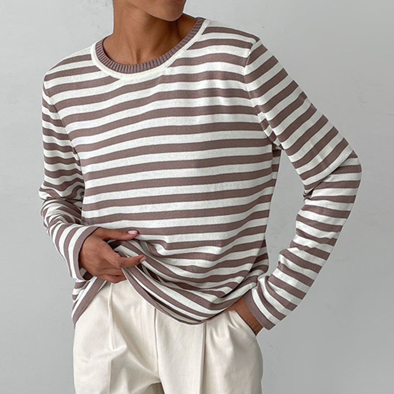 Women's Striped T-Shirt - Lightweight Long Sleeve Womens Shirt for Comfort 1