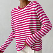 Women's Striped T-Shirt - Lightweight Long Sleeve Womens Shirt for Comfort 11