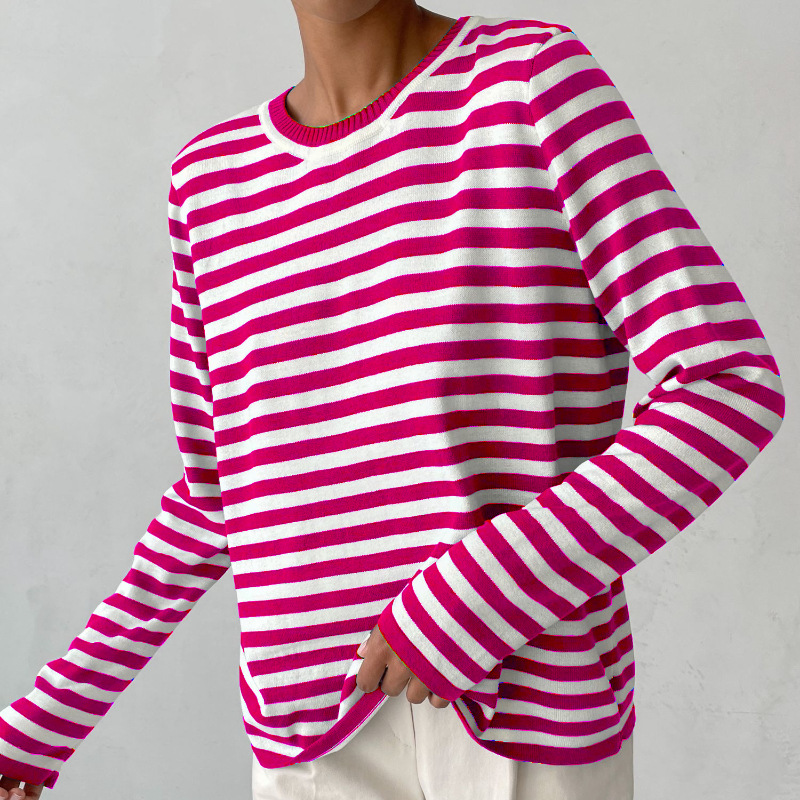 Women's Striped T-Shirt - Lightweight Long Sleeve Womens Shirt for Comfort 11