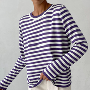 Women's Striped T-Shirt - Lightweight Long Sleeve Womens Shirt for Comfort 12