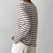 Women's Striped T-Shirt - Lightweight Long Sleeve Womens Shirt for Comfort 8