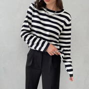 Women's Striped T-Shirt - Lightweight Long Sleeve Womens Shirt for Comfort 9