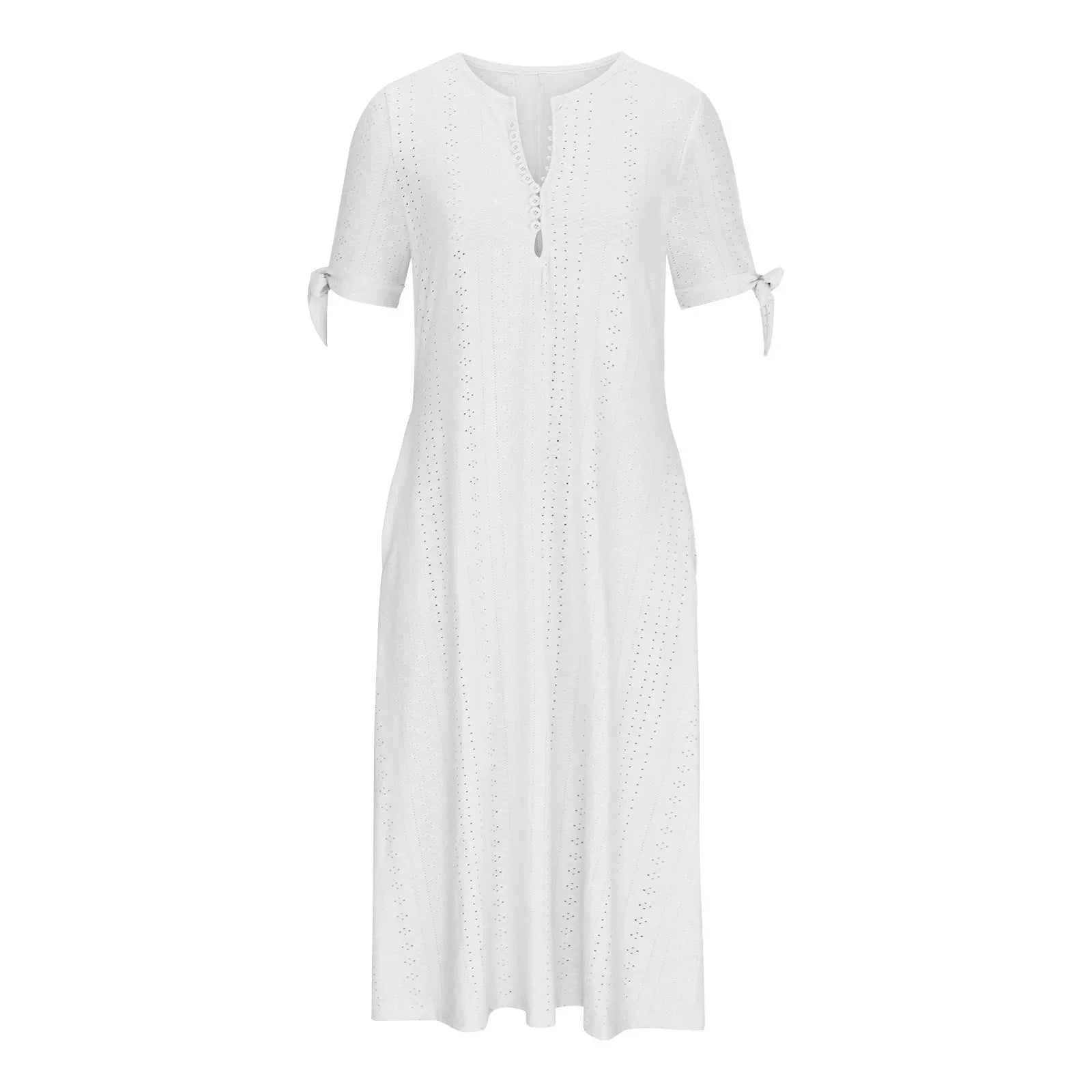 Women's Summer Dress with Eyelet Detailing - Lightweight & Comfortable 1