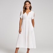 Women's Summer Dress with Eyelet Detailing - Lightweight & Comfortable