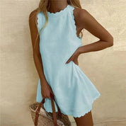 Women's Summer Linen Dress - Breathable, Knee-Length, Versatile Style 6