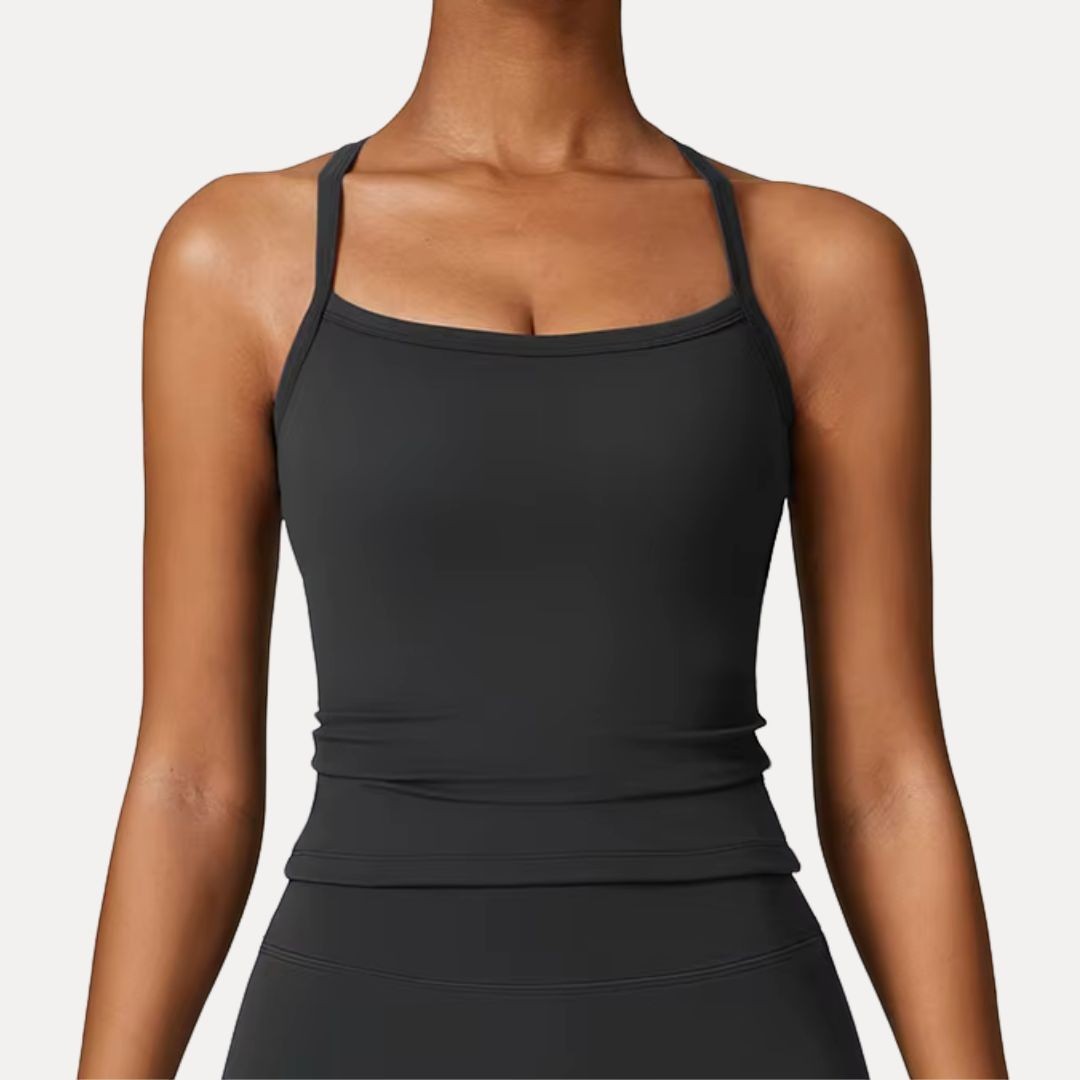 Women's Tank Top with Built-In Bra - Moisture-Wicking Workout Top 4