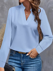 Women's V-Neck Blouse - Lightweight Casual Top for Everyday Wear 4