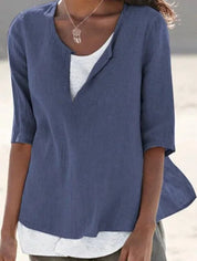 Women's V-Neck Shirt - Plus Size Tops & Stylish Blouses for Women 1