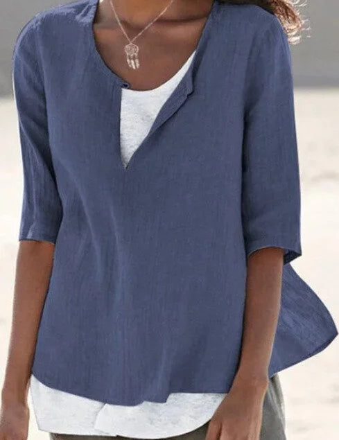 Women's V-Neck Shirt - Plus Size Tops & Stylish Blouses for Women 1