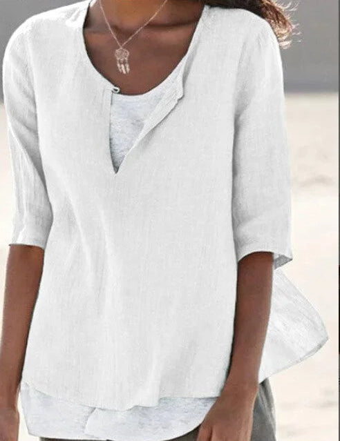 Women's V-Neck Shirt - Plus Size Tops & Stylish Blouses for Women 2