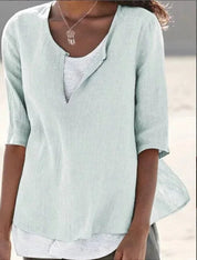 Women's V-Neck Shirt - Plus Size Tops & Stylish Blouses for Women 3