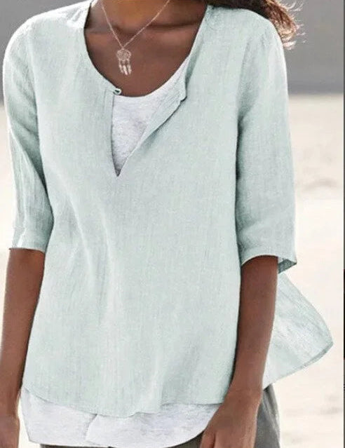 Women's V-Neck Shirt - Plus Size Tops & Stylish Blouses for Women 3