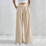 Women's Wide Leg Trousers - High Waisted Palazzo Pants in Lightweight Fabric 0