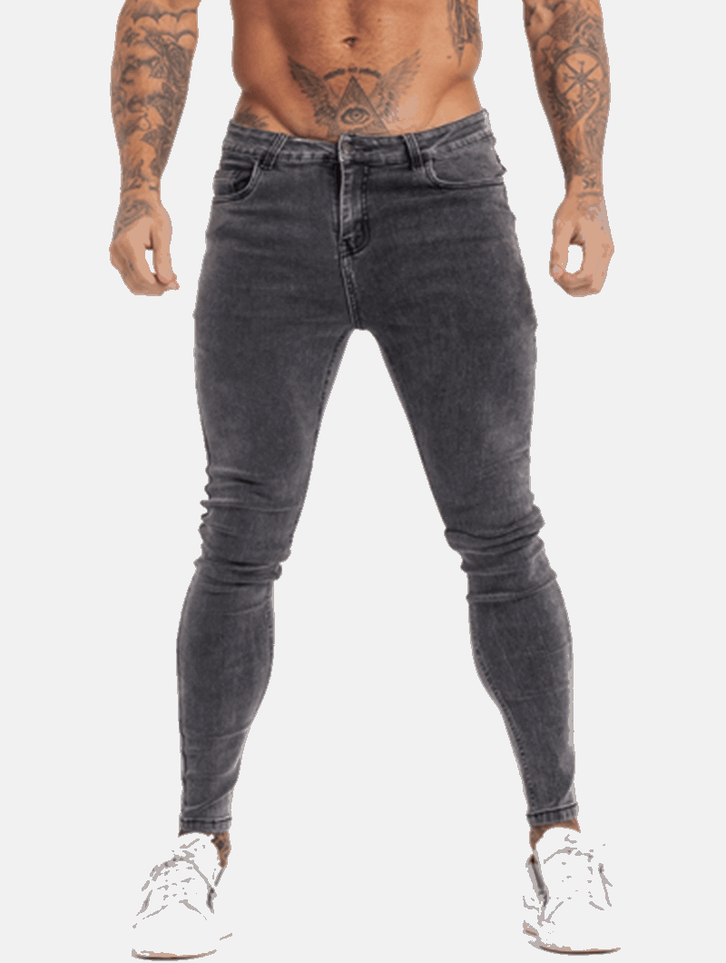Variant image for Men's Slim Fit Stretch Denim Pants - Comfortable Modern Style for Casual or Formal Wear-1