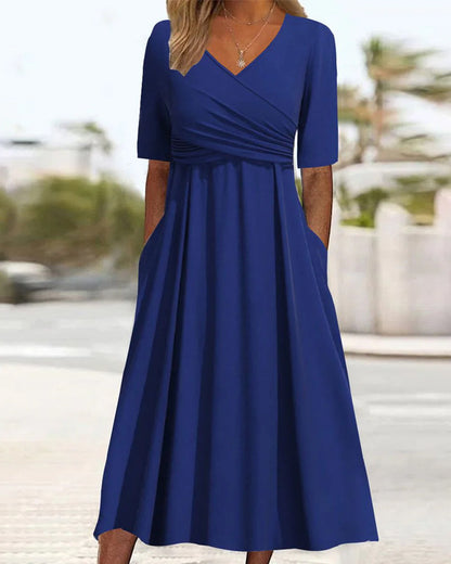 Krisha Elegant Crossover Summer Dress