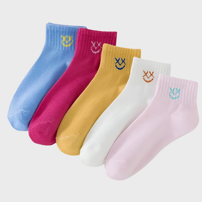 SeasonSmiles Women's Soft Cotton Mid-Length Socks  - 5 Pairs