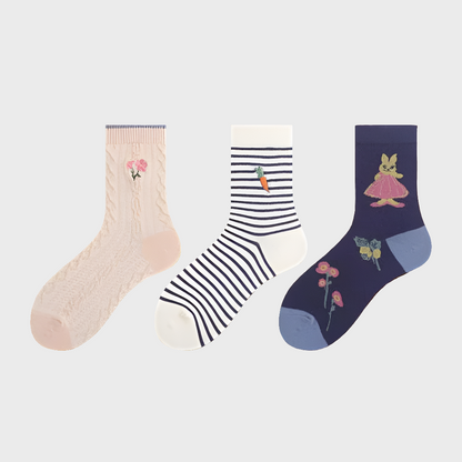 FitSolace Women's Cotton Crew Socks