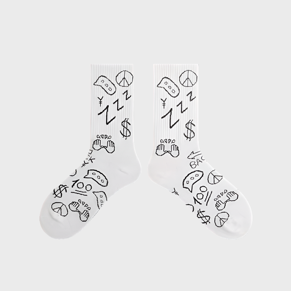 CozyDoodle Unisex Cotton Crew Socks