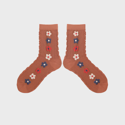 FlowerFoot Crew Socks for Women