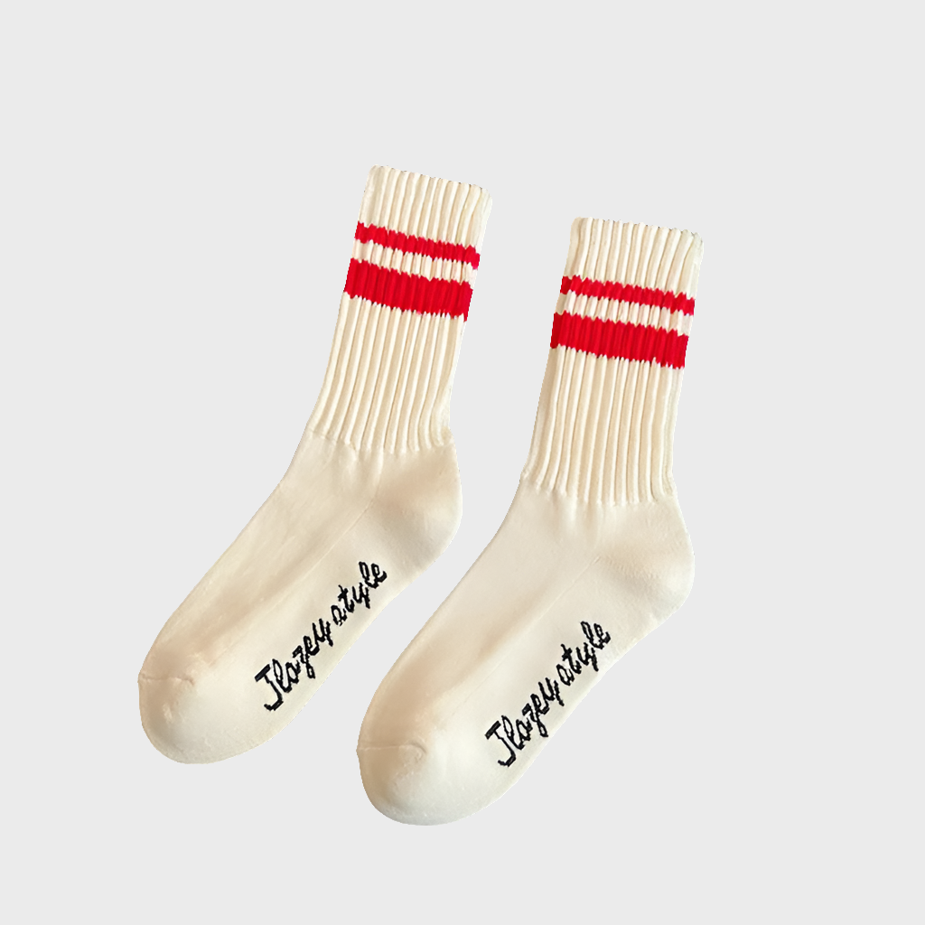 SportyVogue  Warm Striped Cotton Crew Socks for Men