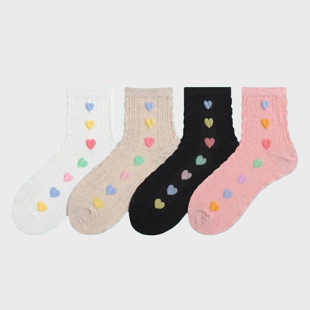 SoftHearts Women's Cotton Mid Socks - 1 Pair