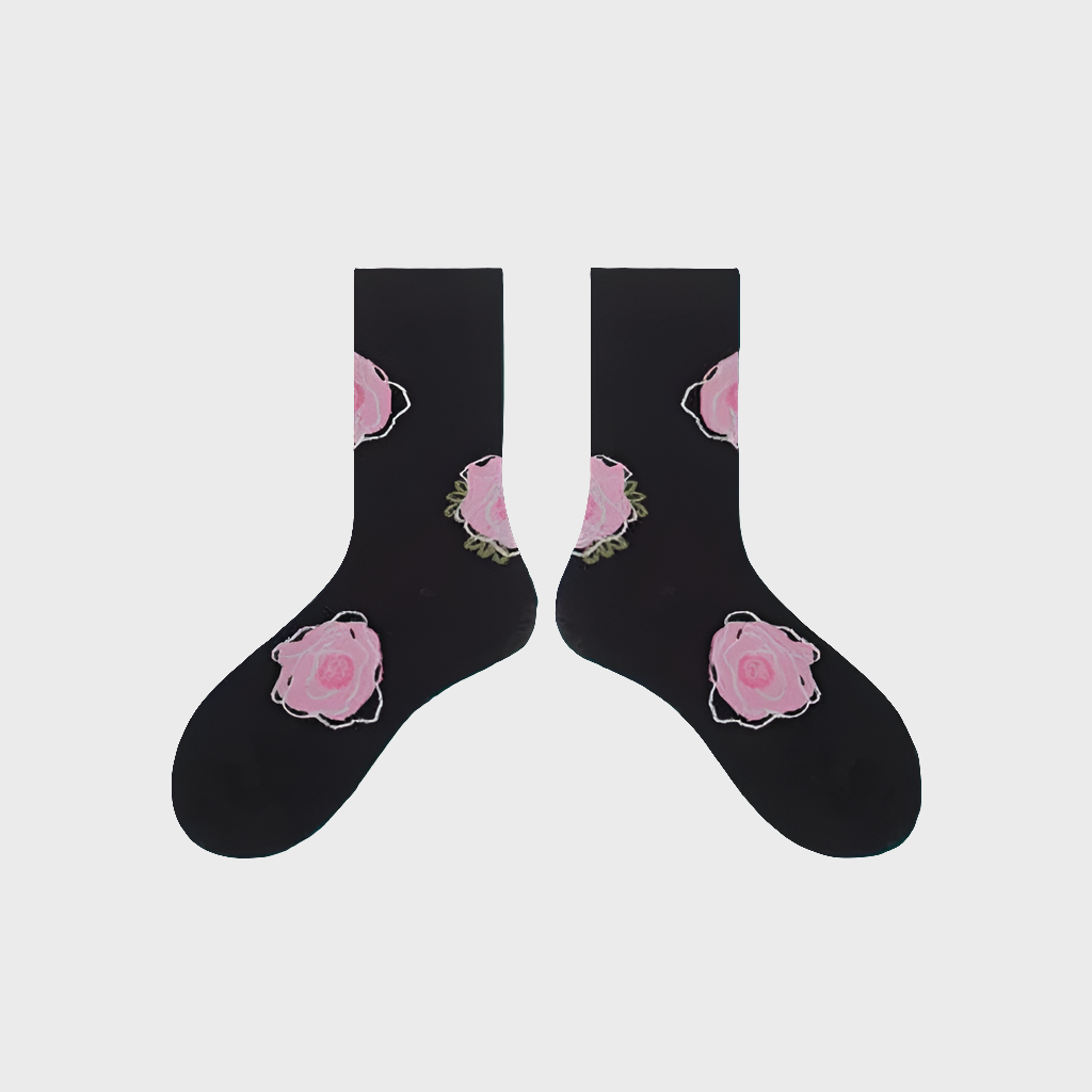 NovaFloral Cotton Crew Socks