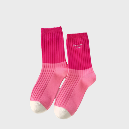 StepStripe Winter Cotton Crew Socks for women