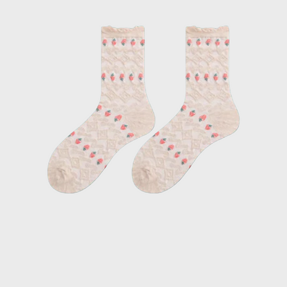 PairDelight Cotton Crew Socks for Women