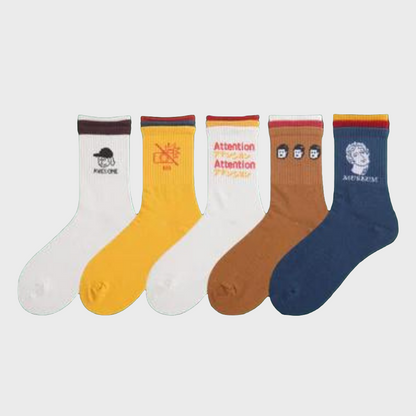 PulseFeet Colored Unisex Crew Socks - 1 Pair