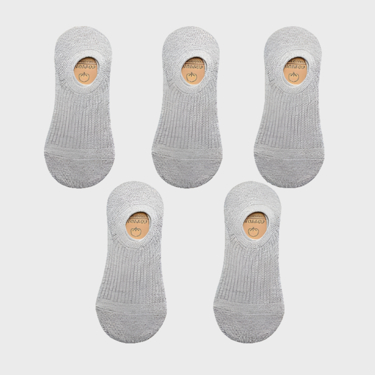 ComfyEase Men's Cotton Ankle Socks for Summer- 5 Pairs