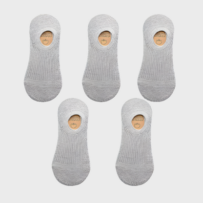 ComfyEase Men's Cotton Ankle Socks for Summer- 5 Pairs