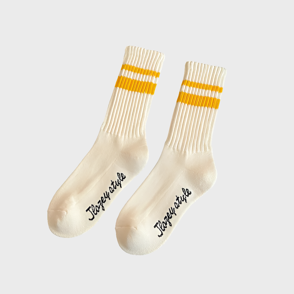 SportyVogue  Warm Striped Cotton Crew Socks for Men