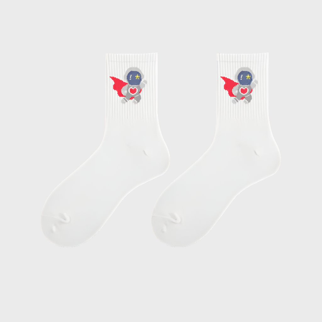 SpaceFeet Women's Cotton Crew Socks