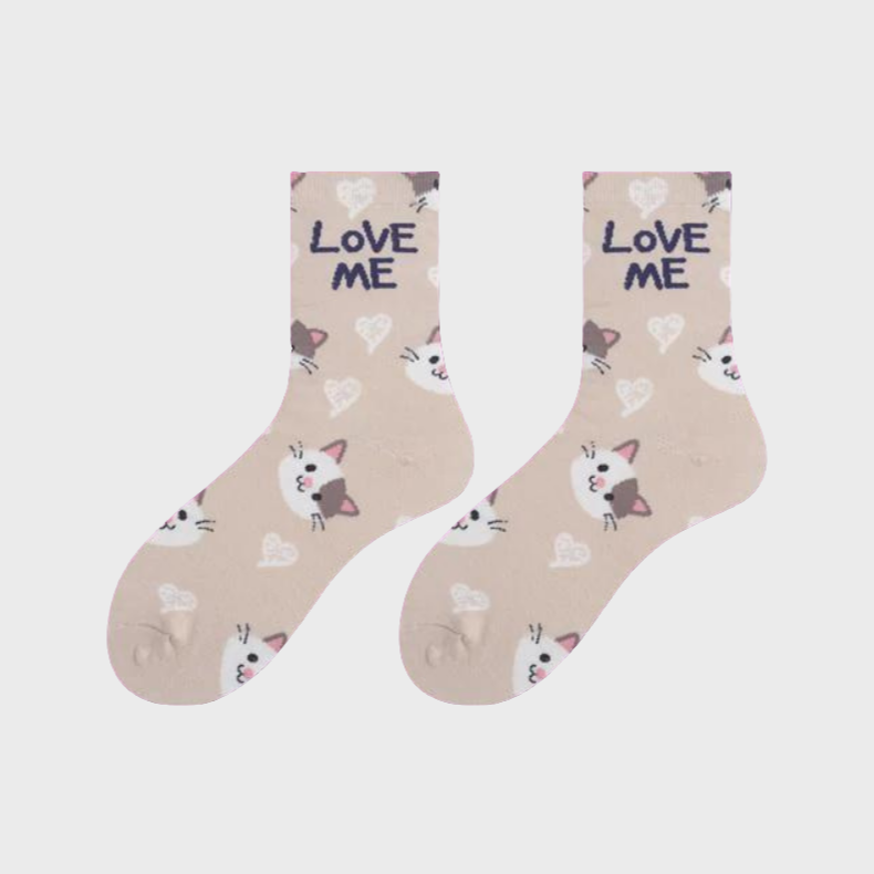 CatLove Women's Comfortable Crew Socks