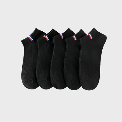 Ultra-Breathable Men's Thin Boat Socks - 5 Pairs