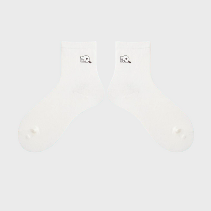 FlumoCartoon Cotton Socks for Women - 1 Pair