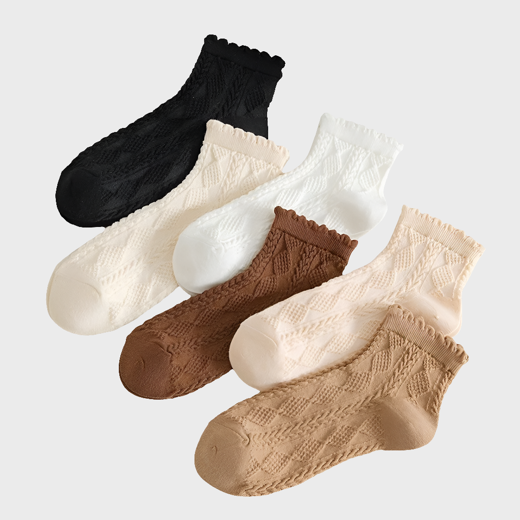 SweetWood - Thin Women's Cotton Socks for Summer - 6 Pairs