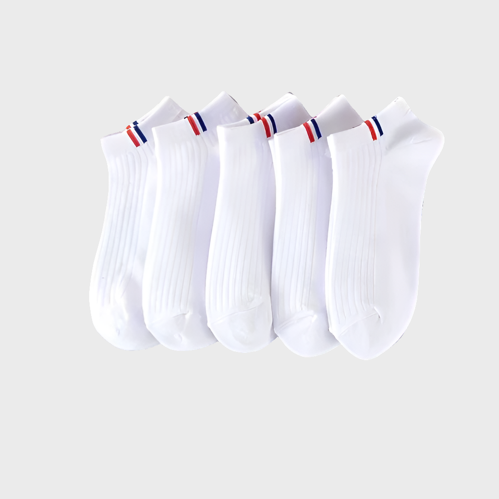 Ultra-Breathable Men's Thin Boat Socks - 5 Pairs