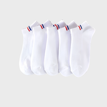 Ultra-Breathable Men's Thin Boat Socks - 5 Pairs