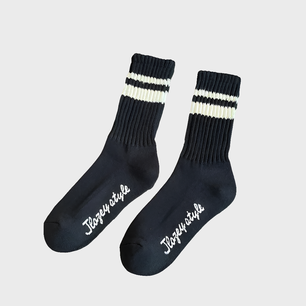 SportyVogue  Warm Striped Cotton Crew Socks for Men