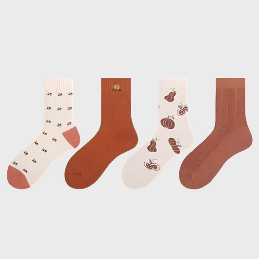 VintageCalm Cotton Crew Socks