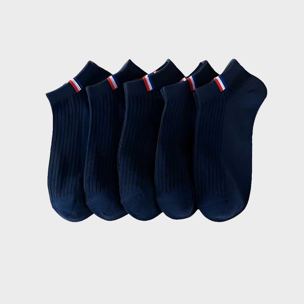 Ultra-Breathable Men's Thin Boat Socks - 5 Pairs