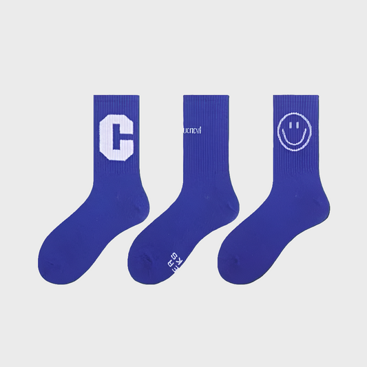 LetterSmile Men's Crew Socks