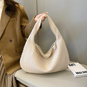 Elegant Woven Companion - Stylish Tote Bag