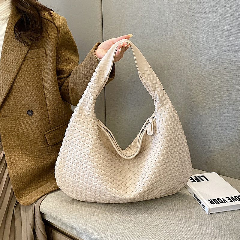 Elegant Woven Companion - Stylish Tote Bag